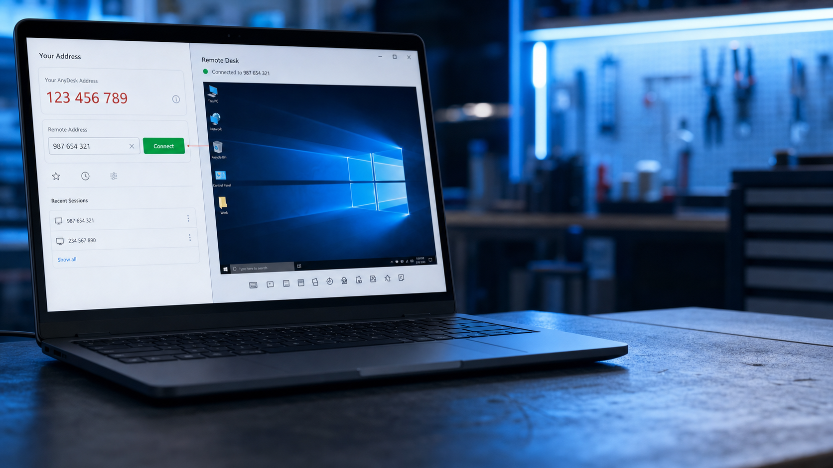 Suport remote prin AnyDesk pentru Windows, drivere și setări